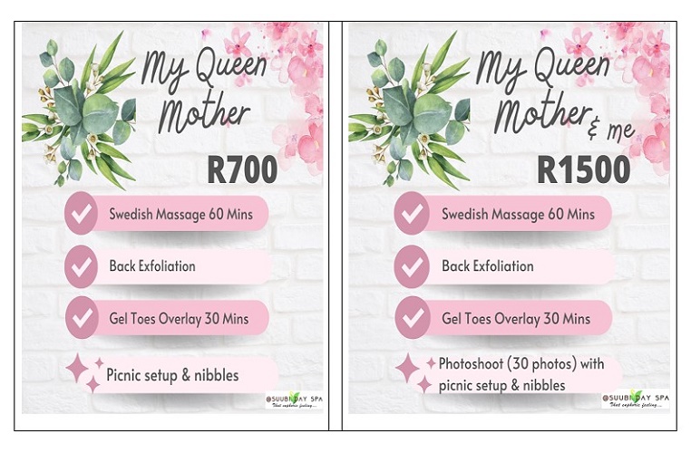 Mother's Day SPECIALS valid for 1 - 31 May 2022